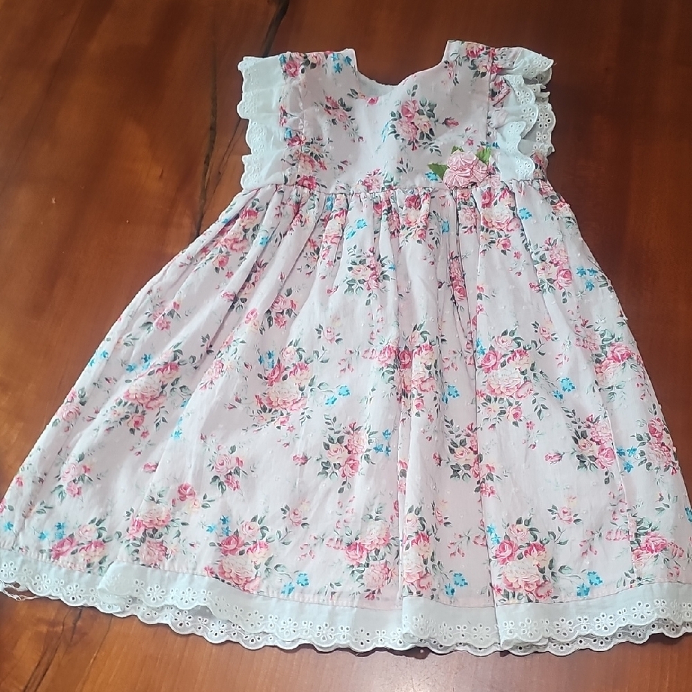 Floral Pink Kids Dress